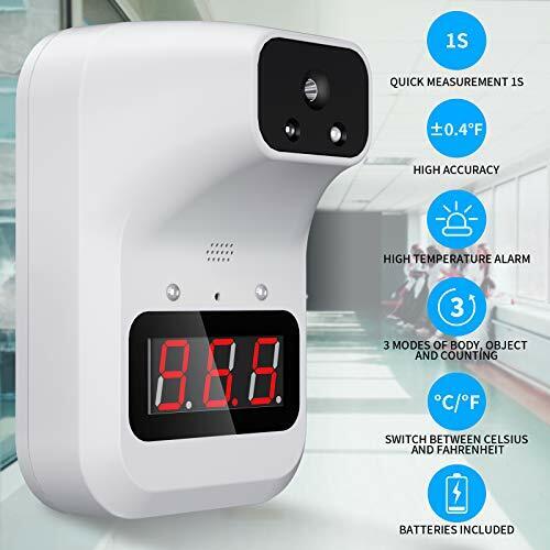 Wall-Mounted Thermometer, SRHMX Thermometer for Adults Forehead White1