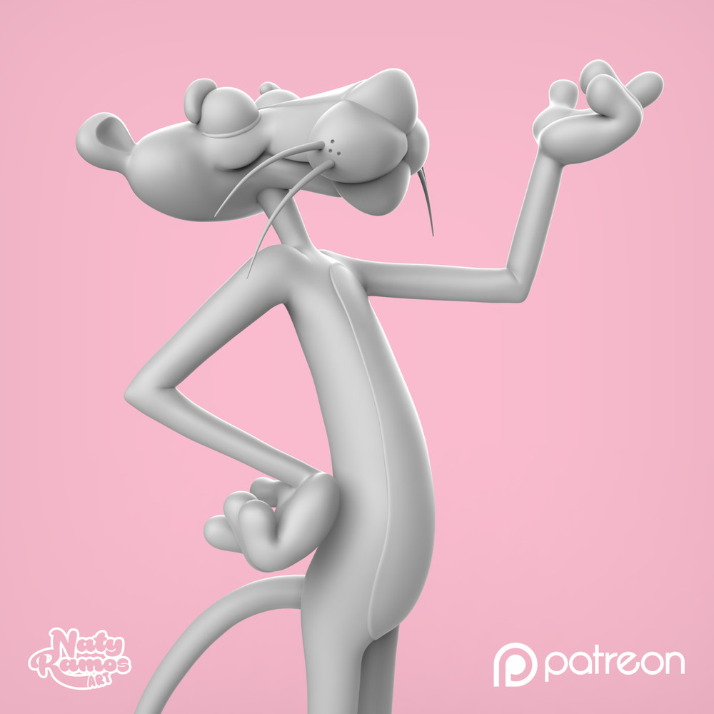 UNPAINTED Pink Panther 3D Printed Model Kit NR