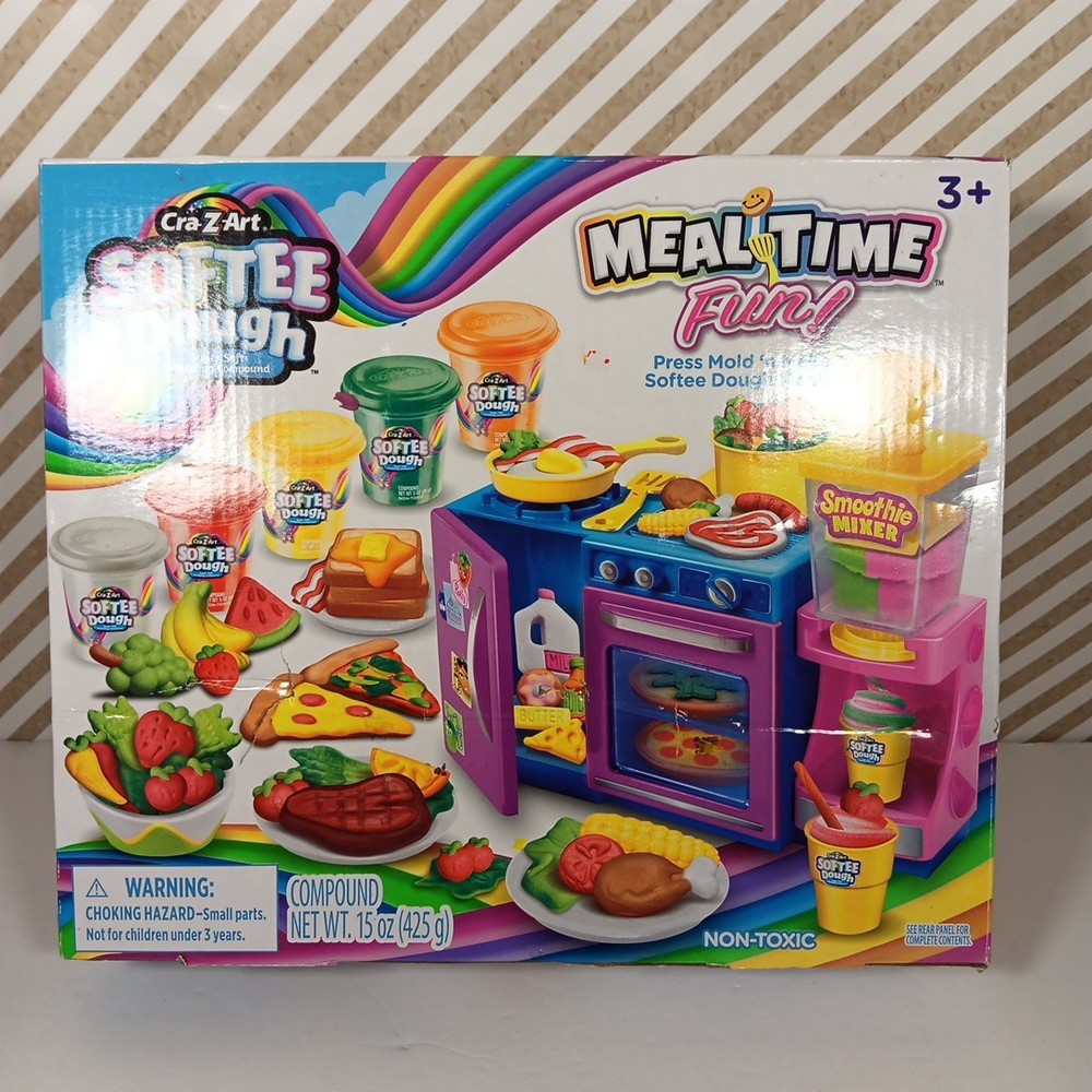 Cra-Z-Art Softee Dough Multicolor Mealtime Fun Open Box (1954)