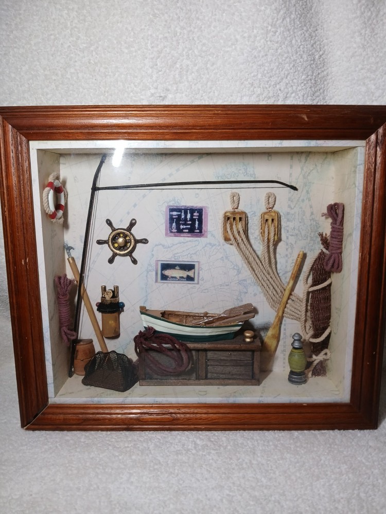 Vintage Nautical Shadow Box.