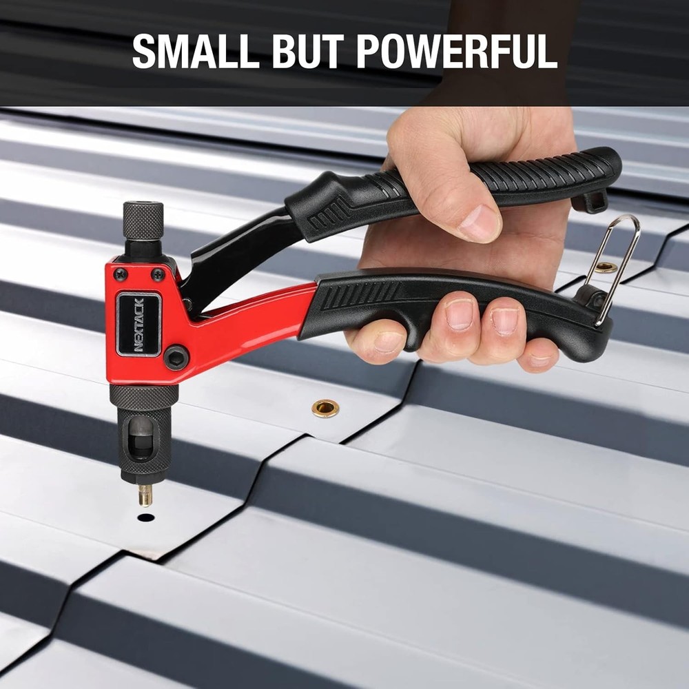 Rivet Nut Tool Kit with a Step Drill Bit & 80 Nutserts for Tight Space, 8" Rivnu