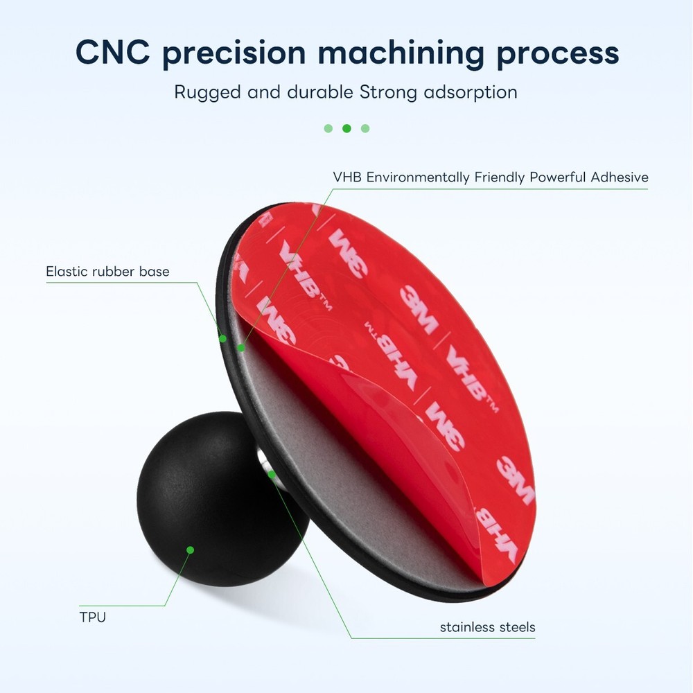 FANAUE Flex Adhesive Ball Base Compatible RAM Mounts B Size Double Socket Arm