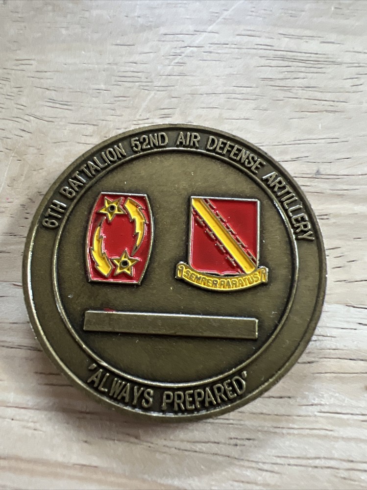 6th Battalion 52nd Air Defense Artillery Command Sergeant Major Challenge Coin