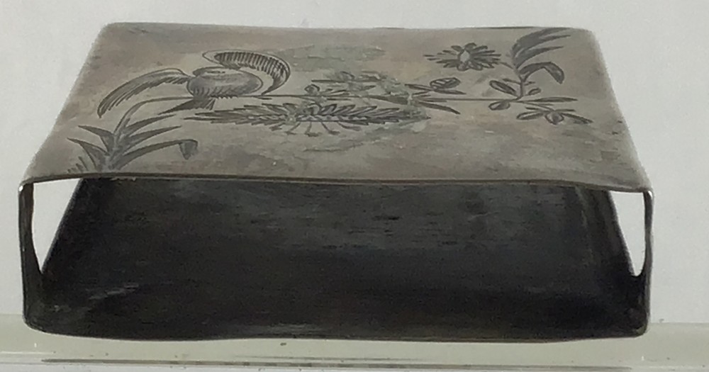Russian antique Hand Engraved Match Case., Антип Кузьмичев.