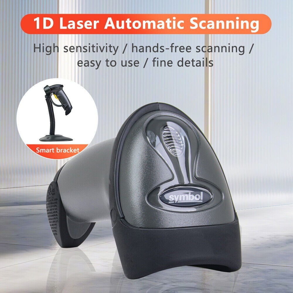 Zebra Symbol LS2208-SR20007R-NA Handheld 1D Laser Barcode Scanner Reader USB US