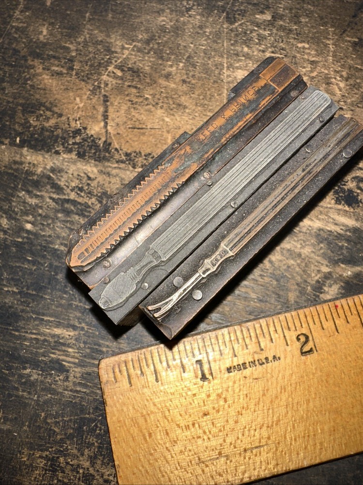 Printing Blocks ( Old Speciality Tools ) Type Cut Blocks