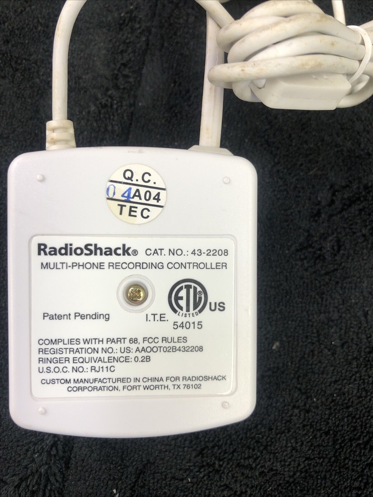 RADIO SHACK MULTI-TELEPHONE RECORDING CONTROLLER CAT. NO# 43-2208