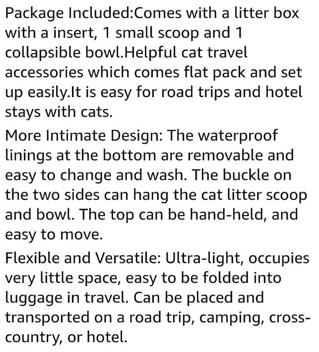 Apollo Walker Cat/Pet Carrier /Litter Box combo. BLACK/NEW