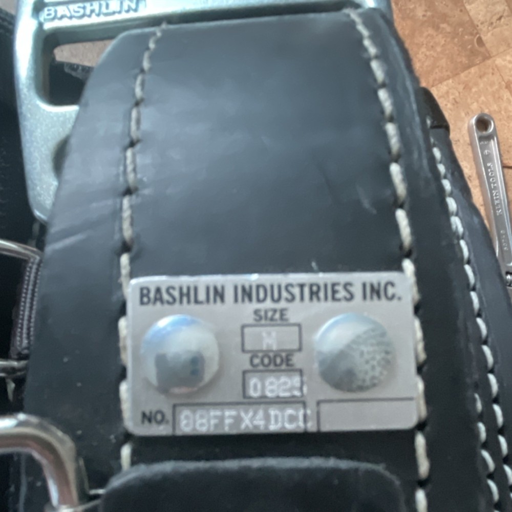 Bashlin belt & Climbing Spike, with rope and fall restraints