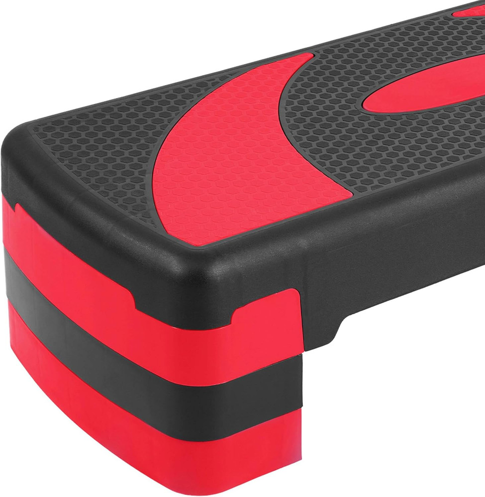 Aerobic Step Platform Trainer with Adjustable 3-Level Risers, 400 Pound Weight C