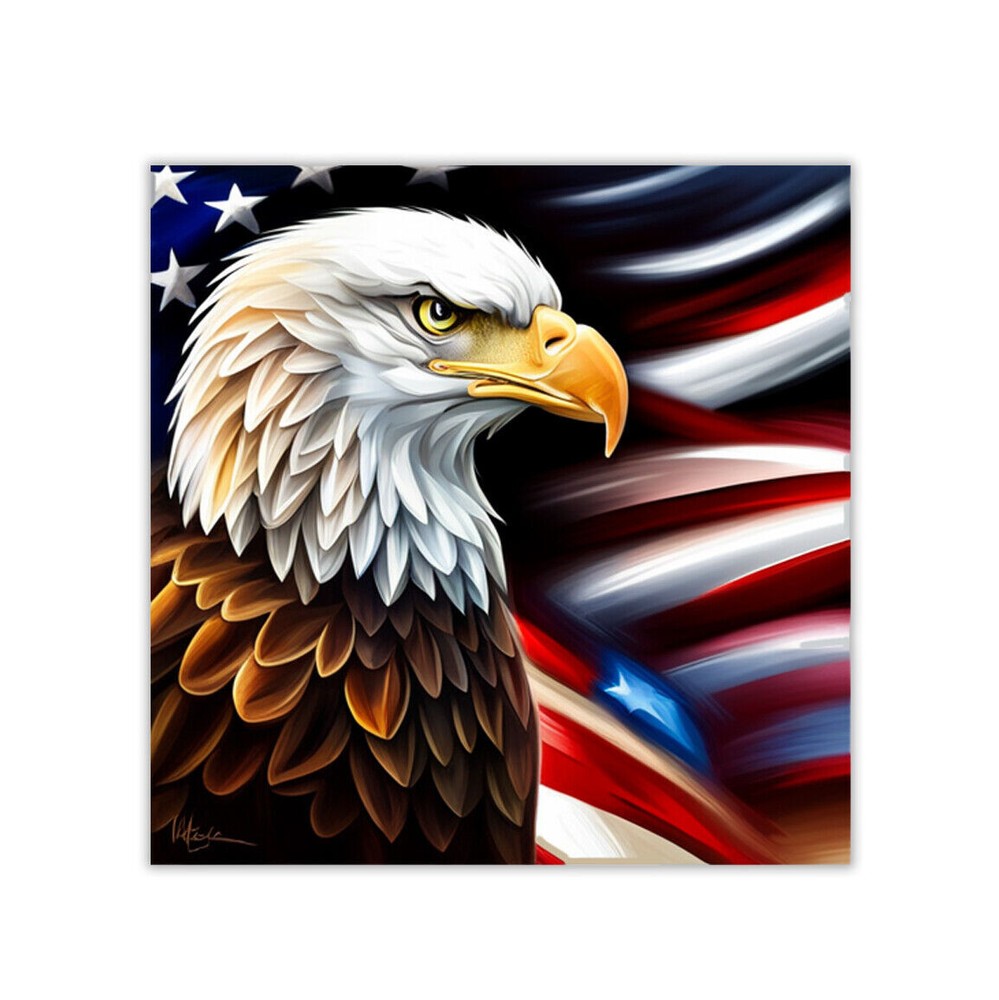 Invigorating Patriotic Bald Eagle STICKER Decal