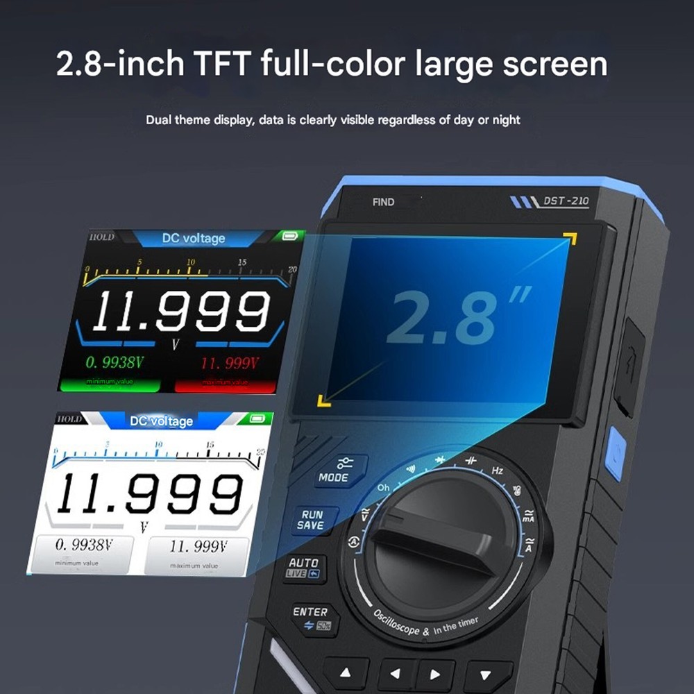 3 In 1 FNIRSI DST210 Digital Oscilloscope Multimeter Function Signal Generator