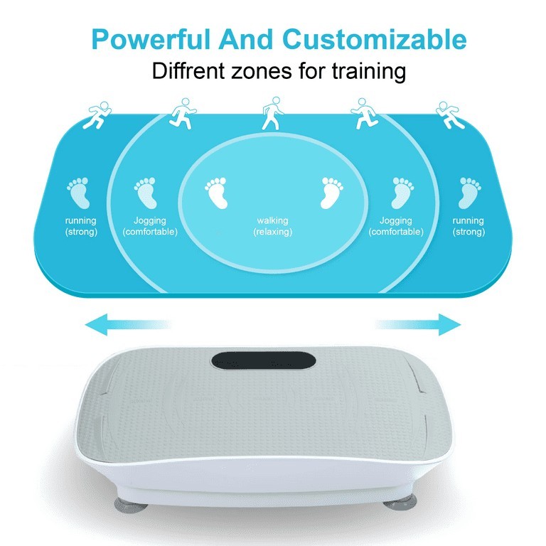 Viswild Full Body Vibration Platform Exercise Machine Gray No Remote Control