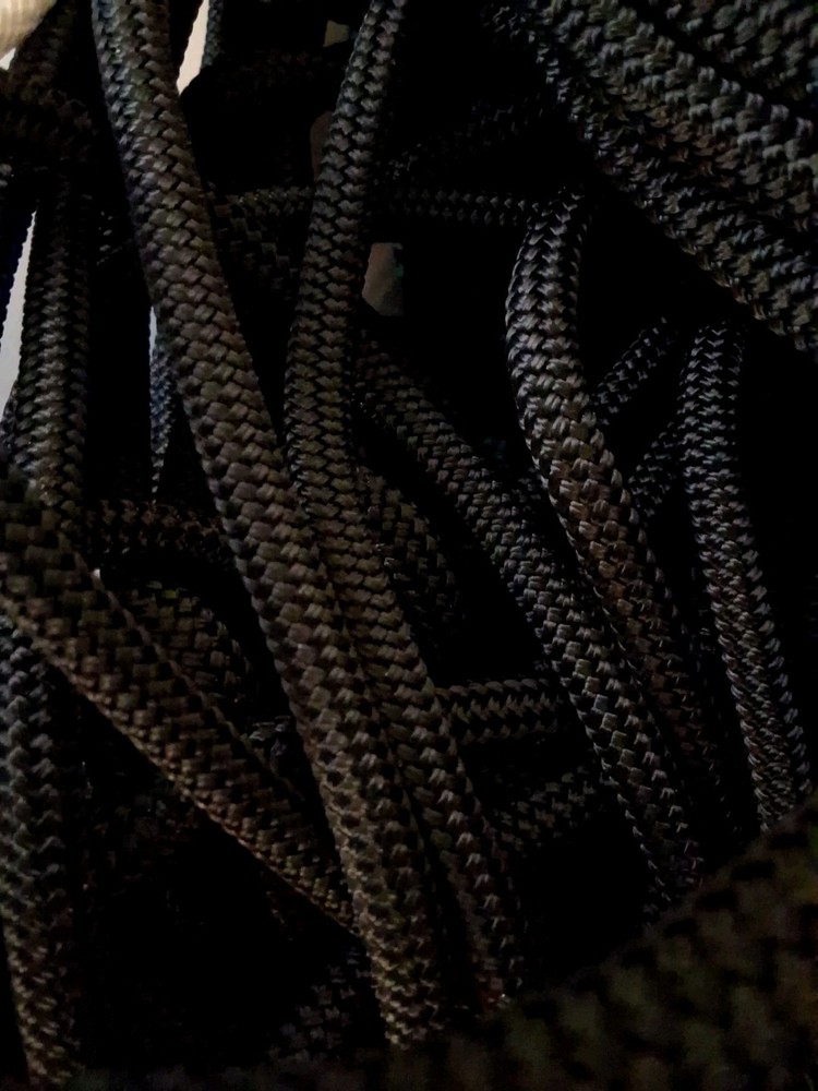 1/2 " x 90 ft. Double Braid Polyester Rope. US Made Black