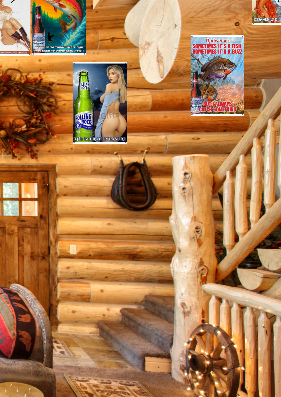 Rolling Rock Beer Sexy Girl Metal Sign Pin-Up Bar Pub Wall Decor Read Des