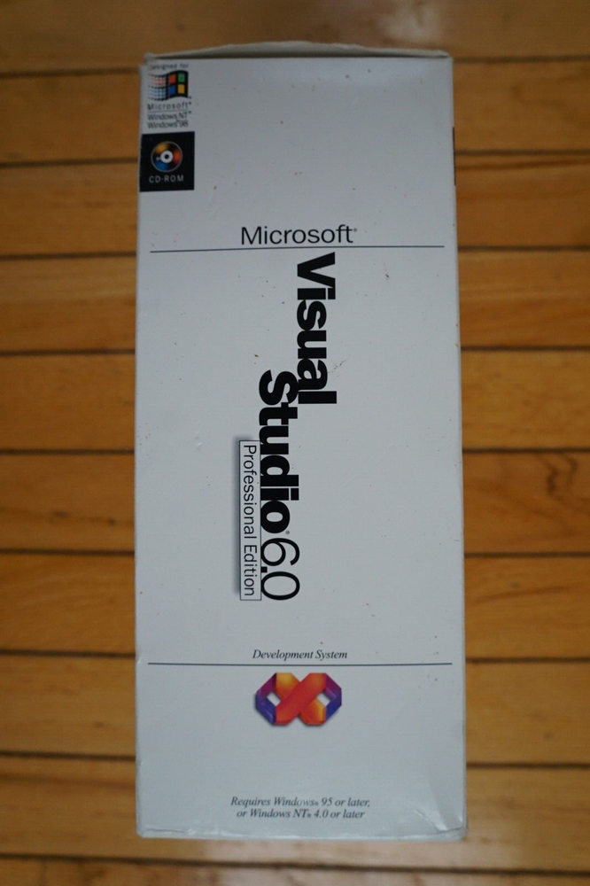 NEW Microsoft Visual Studio Professional 6.0 PRO 6 Basic C Foxpro 659-00390 Full