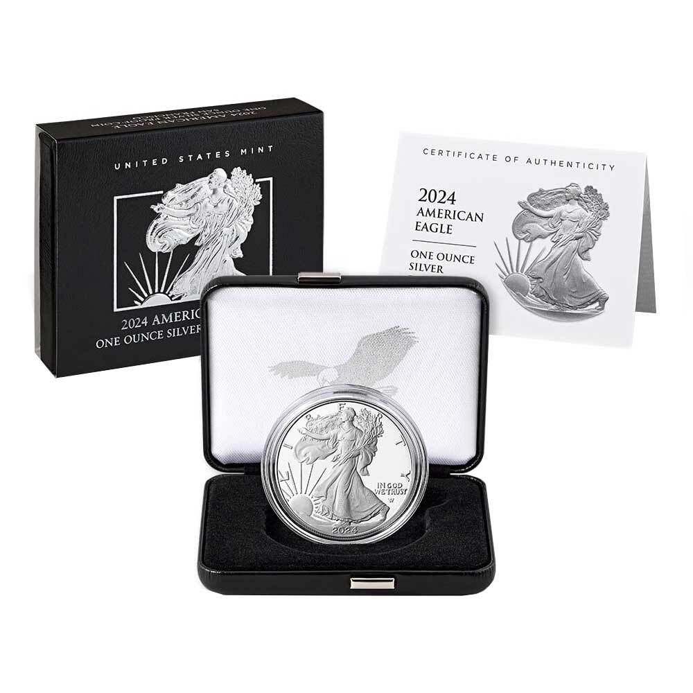 2024-S Proof $1 American Silver Eagle Box, OGP & COA