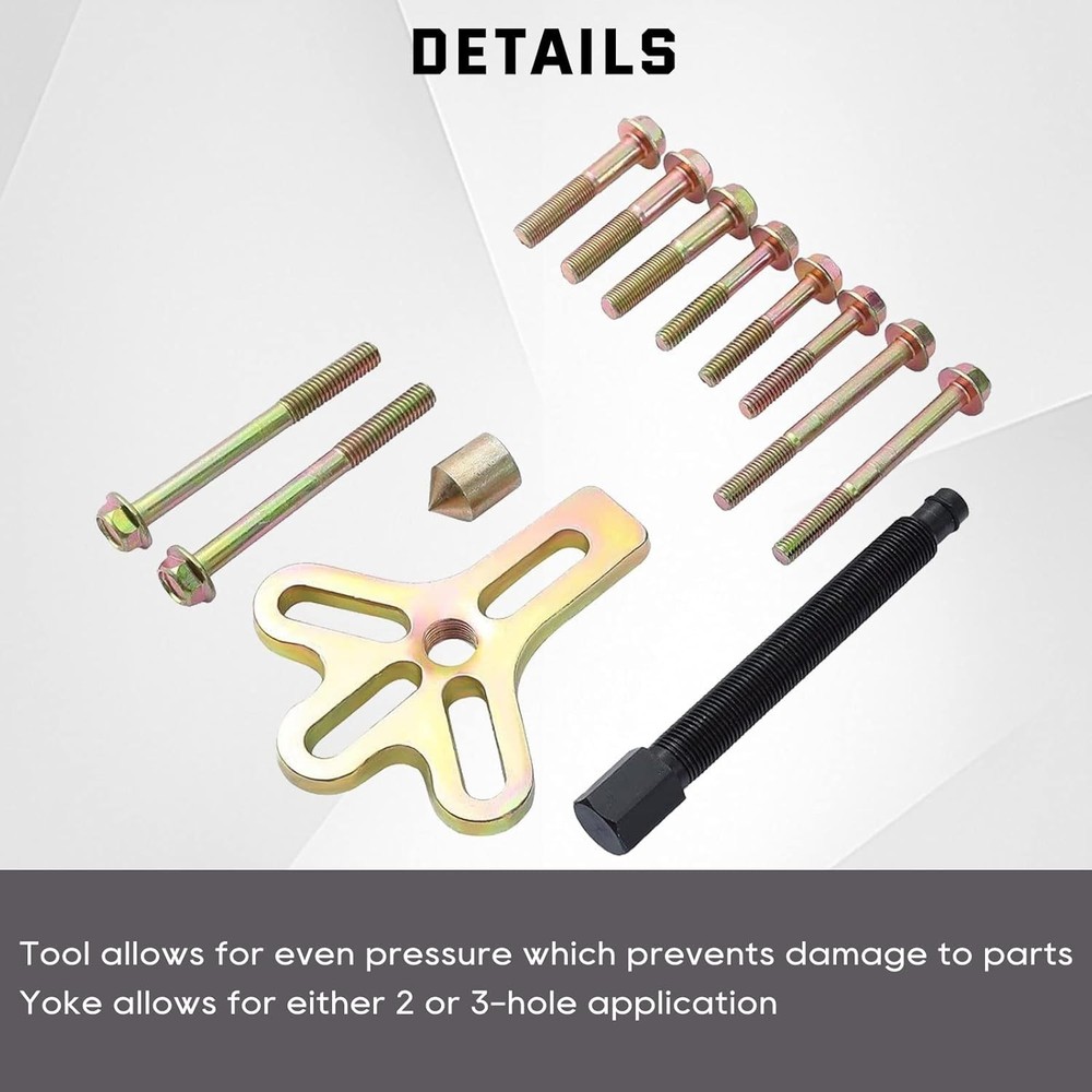 13-Piece Harmonic Balancer Puller Kit - Precision Tools for Damage-Free Repair