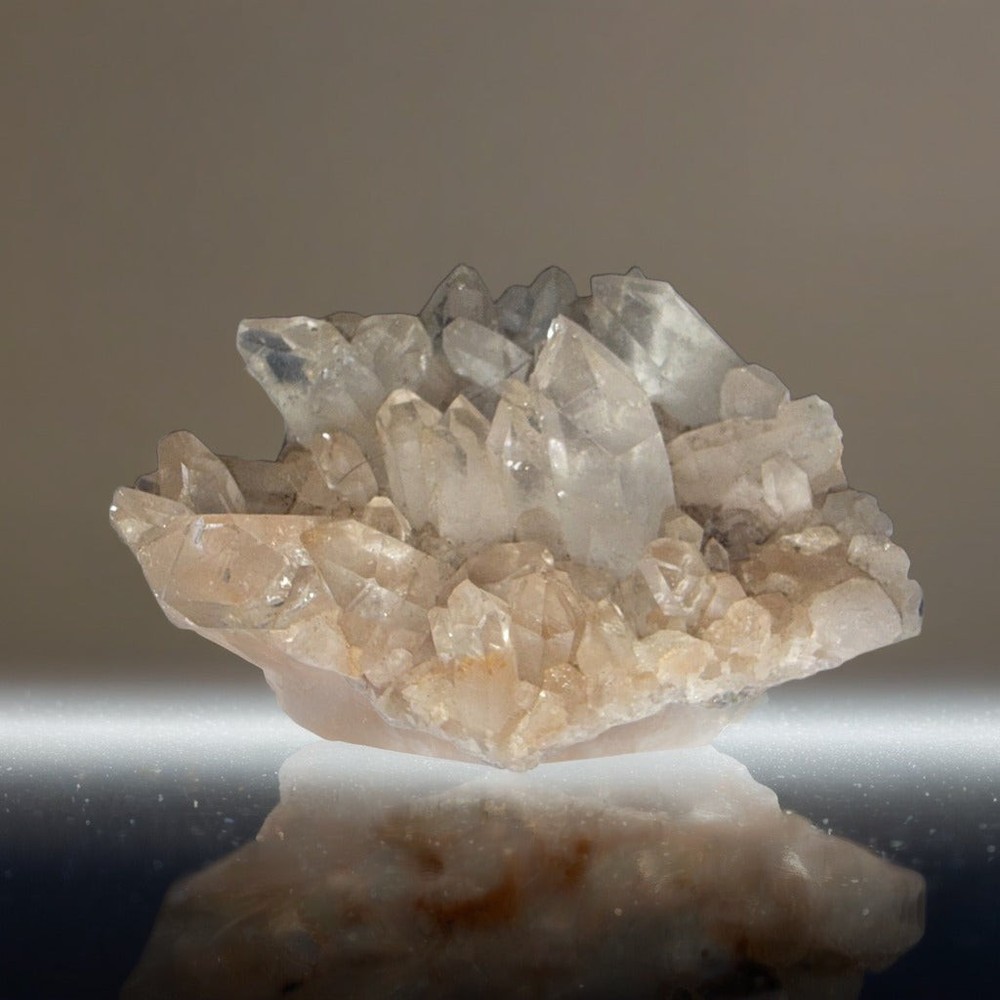Arkansas Clear Quartz Cluster — Multi-Point Formation (Mount Ida, USA Mined)