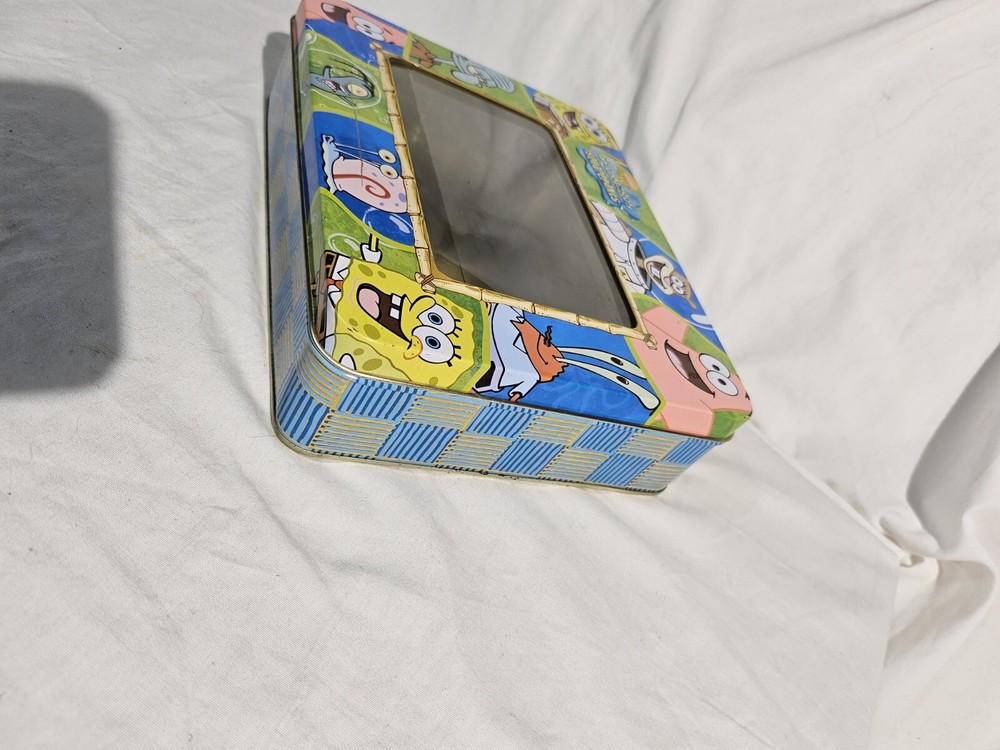 SpongeBob SquarePants and Patrick Tin Box Lunchbox 2007 Nickelodeon Embossed 🔥