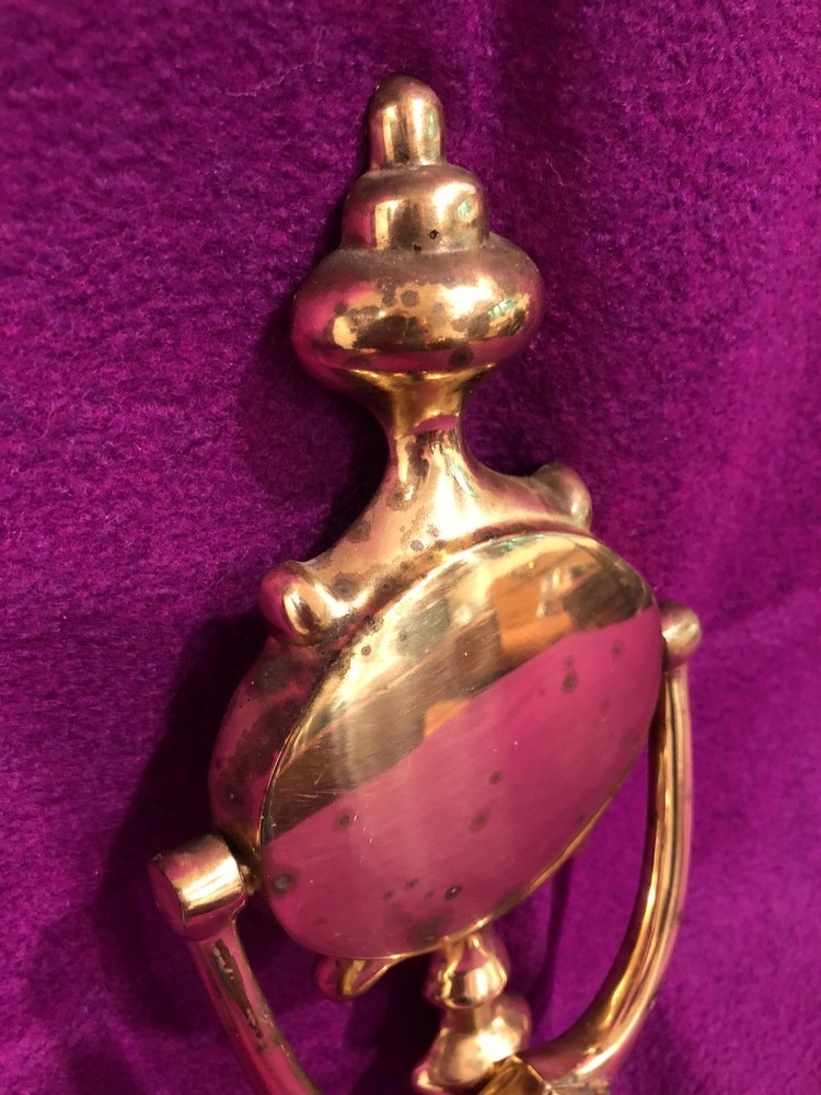 Solid Brass Door Knocker Striker 9 in high Vintage