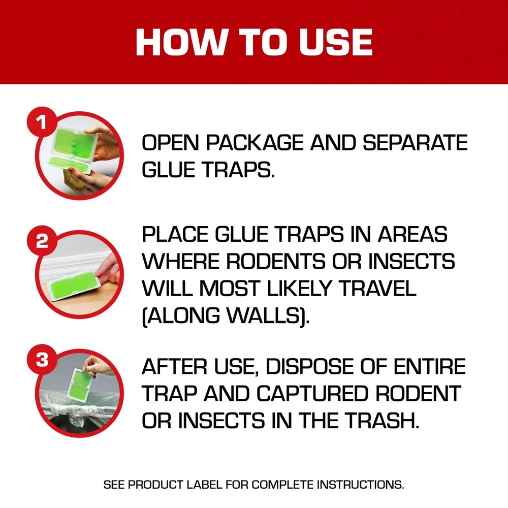 Tomcat Super Hold Glue Traps Mouse Size