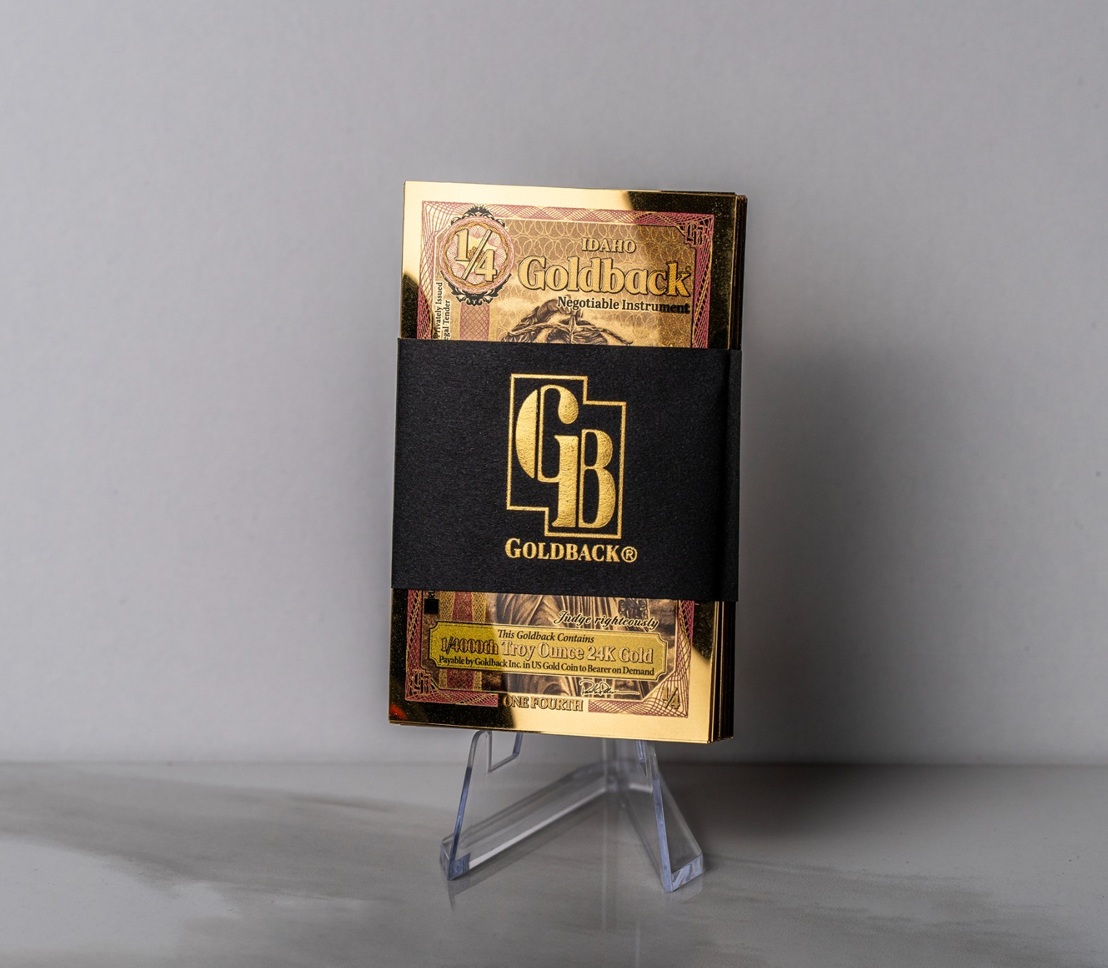 50X - 1/4 IDAHO Goldback Aurum Gold Foil Note 1/4000 oz 24kt .999 Fine PRESALE