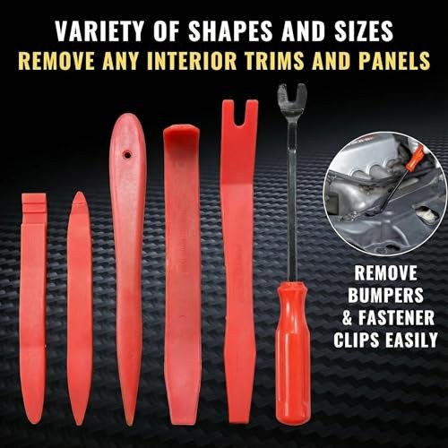 Sunplustrade Auto Trim Removal Tool Set (No Scratch Plastic Pry Tool Kit) -