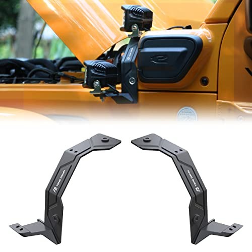 Dual A-Pillar Light Mounting - Windshield LED Light Brackets for Off Black-A