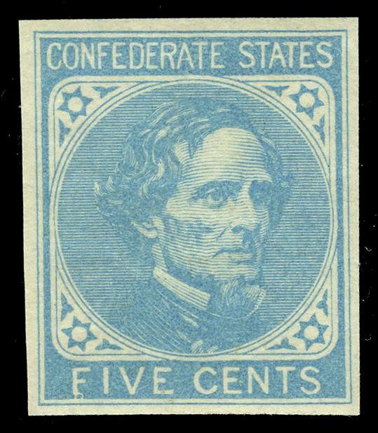 Confederate States #6  5¢ Davis VF NH