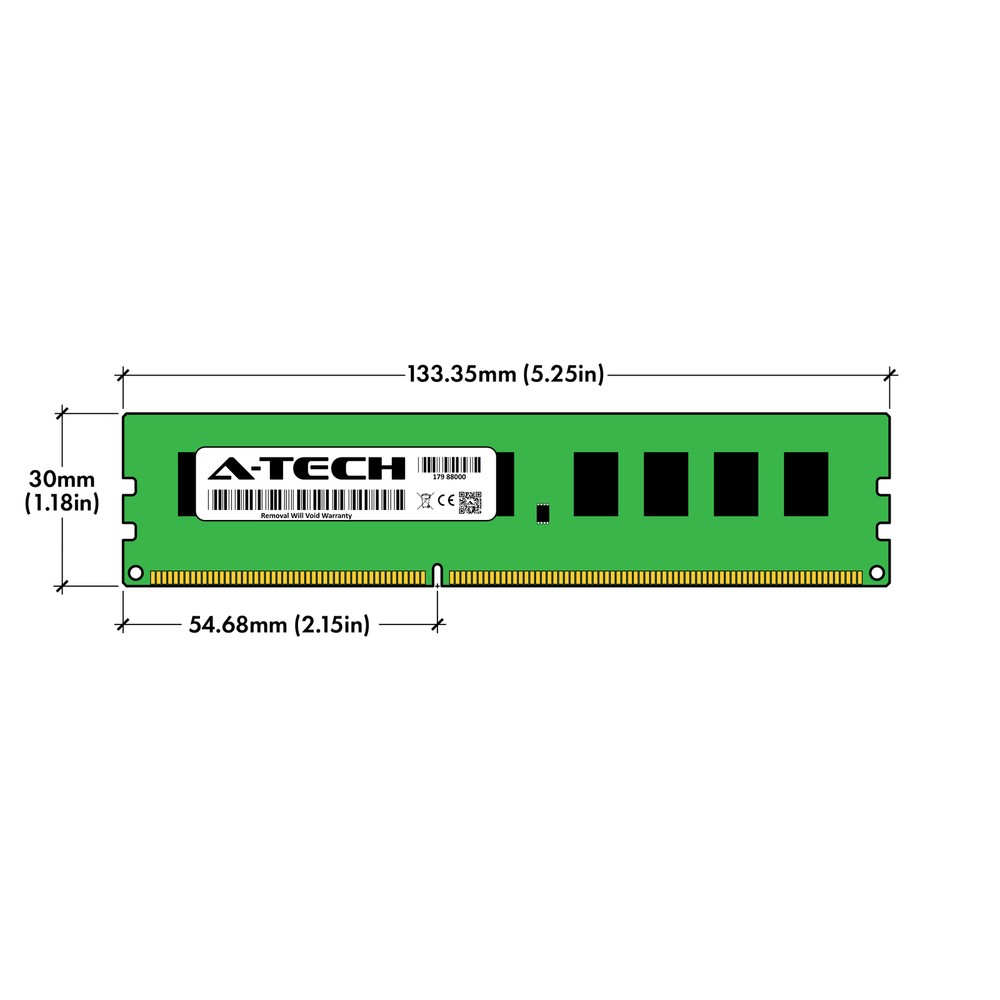 8GB 2Rx8 PC3-12800 ECC UDIMM (DELL 96MCT Equivalent) DDR3 Server Memory RAM