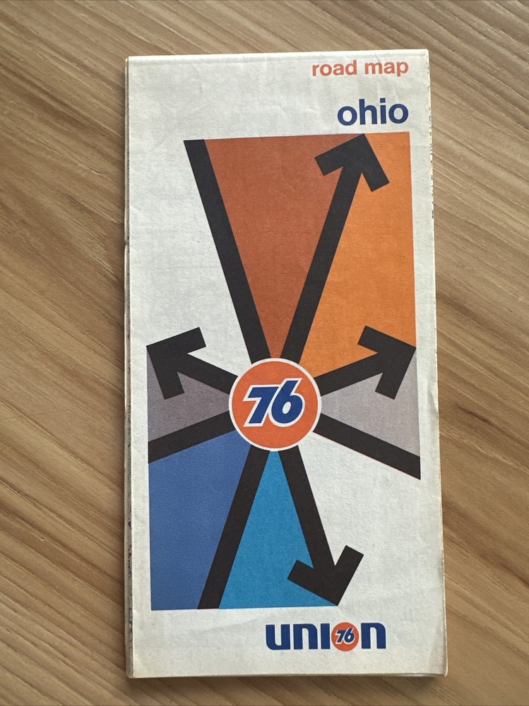 1973 Union76 Ohio Road Map