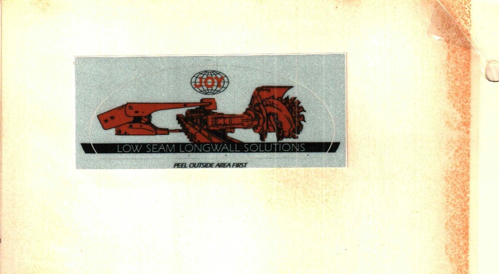 1  NICE  JOY  COAL MINING STICKERS # 453