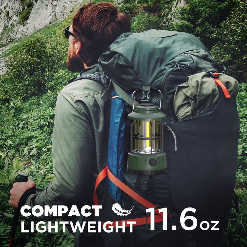 EverBrite LED Camping Lantern USB C Rechargeable Lantern Stepless Dimming Switch