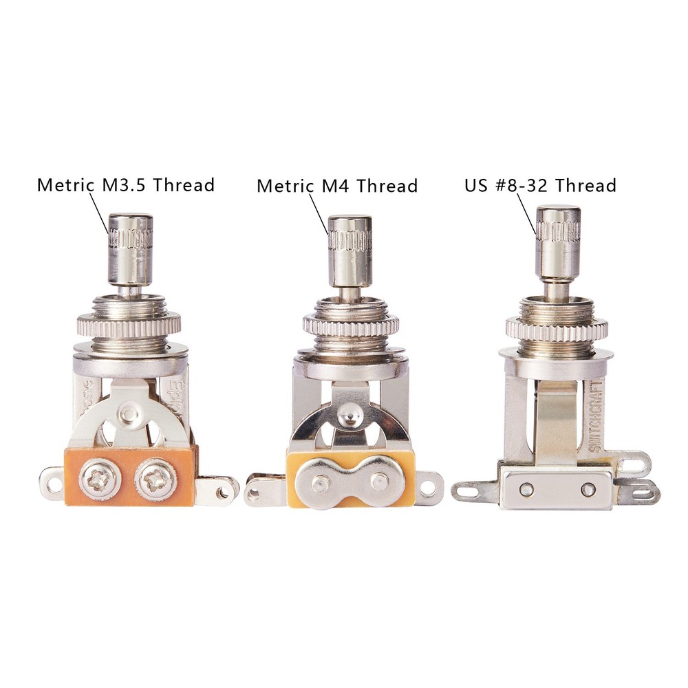 2-Pack Metric/USA Thread Gretsch Style Brass Toggle Switch Tip Switch Knob Cap