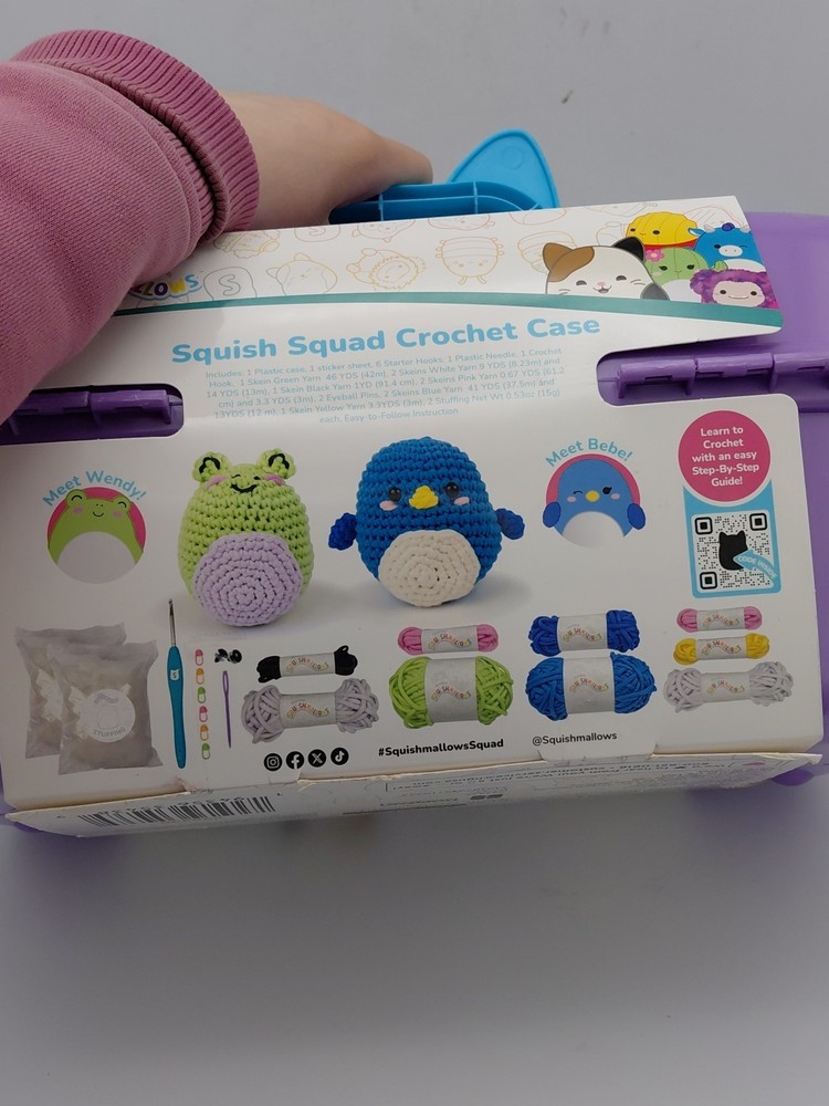 Original Squishmallow Squish Sqad Crochet Case Includes Everything You Need...