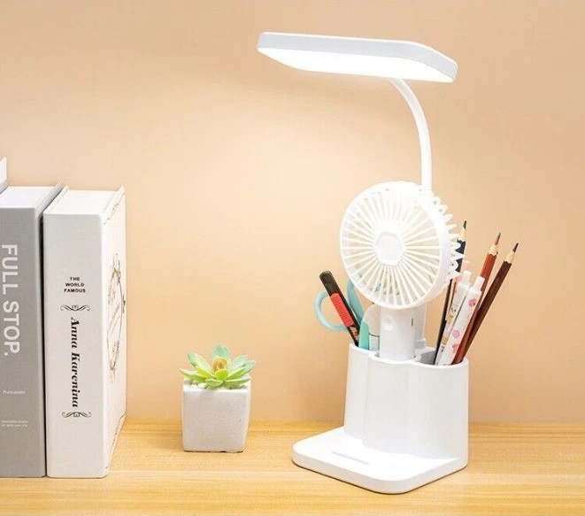 LED Desk Light Dimmable Touch Sensor Table Bedside Reading Lamp USB Rechargeable