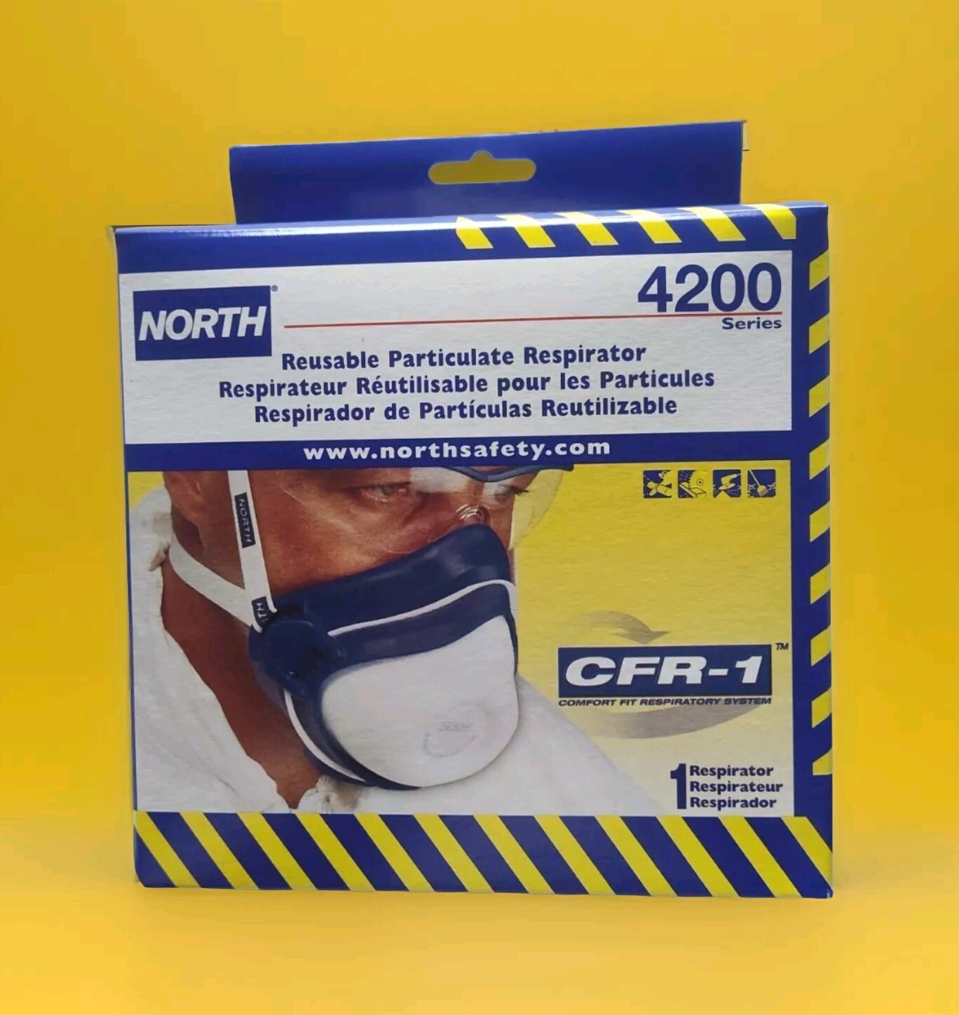 (Case of 10)🔥NEW North by Honeywell 4200M CFR-1 Respirator NIOSH N95 Half Mask