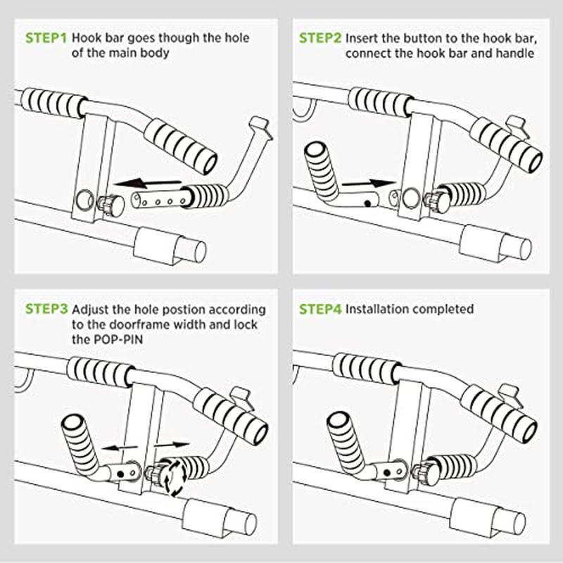 Multi-Grip Pull Up Bar with Smart Larger Hooks Technology for Gym Home Workout