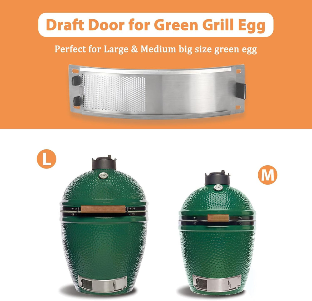 Draft Door Screen Kit Replacement for Large and Medium Big Grill Green Egg,Draft
