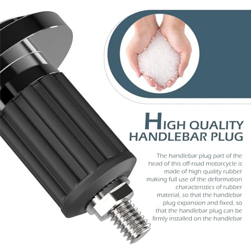 Motorcycle Bar End Plug, Scratch-resistant Alloy Handlebar Grip End 2 PCS Black