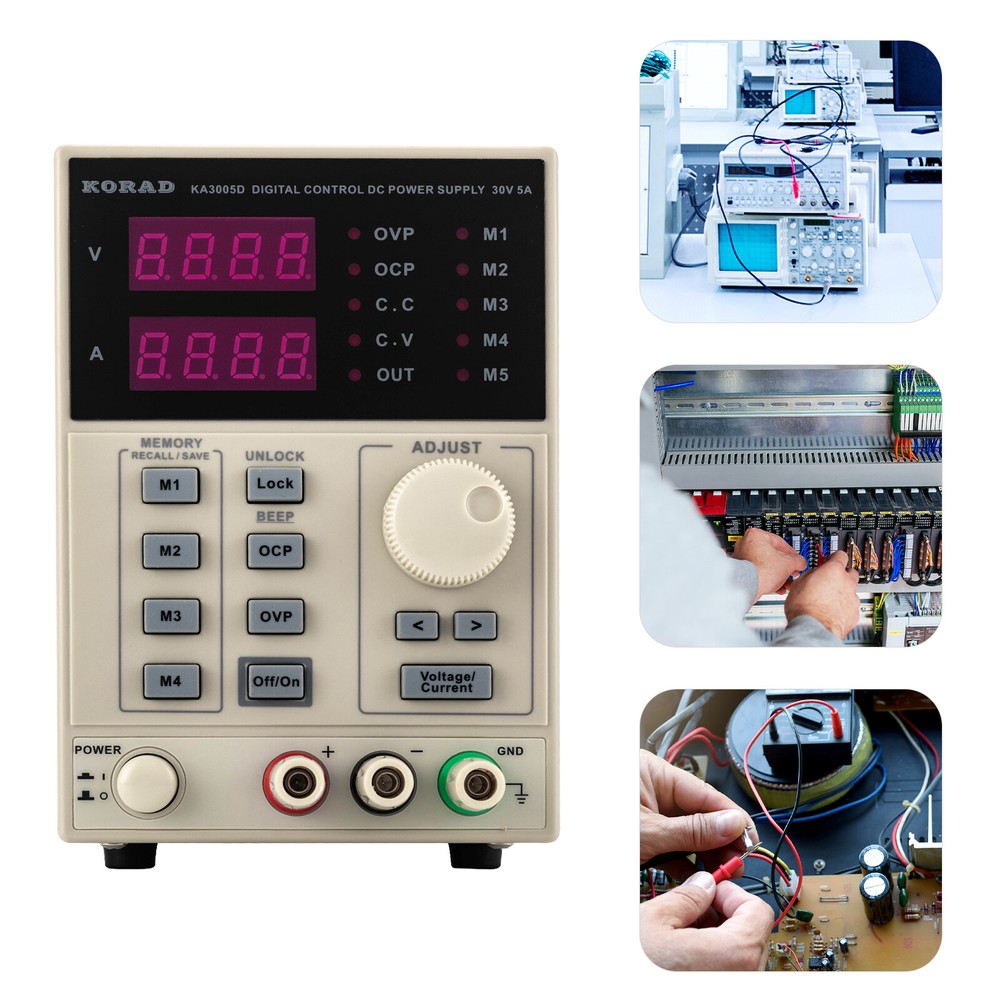 KA3005D 30V 5A Adjustable DC Power Supply 300W Precision Variable 4 Digital Lab