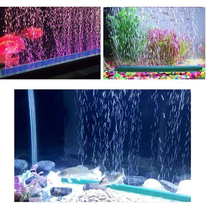 2/4 Air Sand Stone Bubble Curtain Bar Aquarium Fish Tank Aerator Oxygen Air Pump