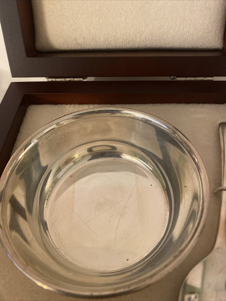 Carrs Solid Sterling Silver Bowl with Accompanying Solid SS Spoon #FS
