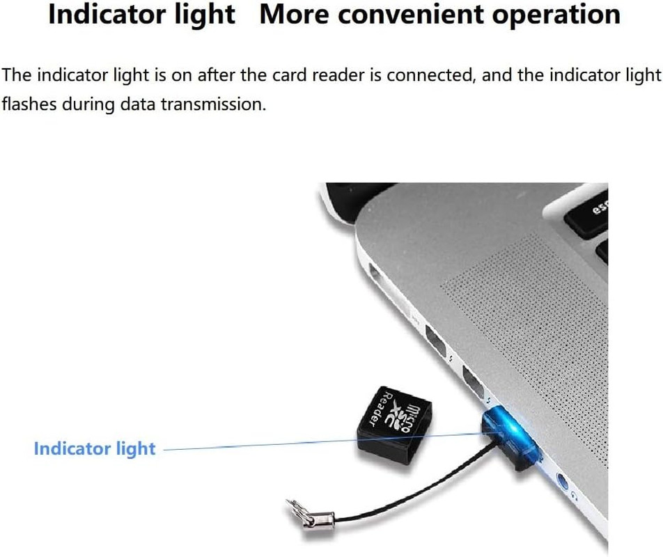 Cotchear Mini Super Speed Micro SD/SDXC TF USB 2.0 Card Reader Adapter