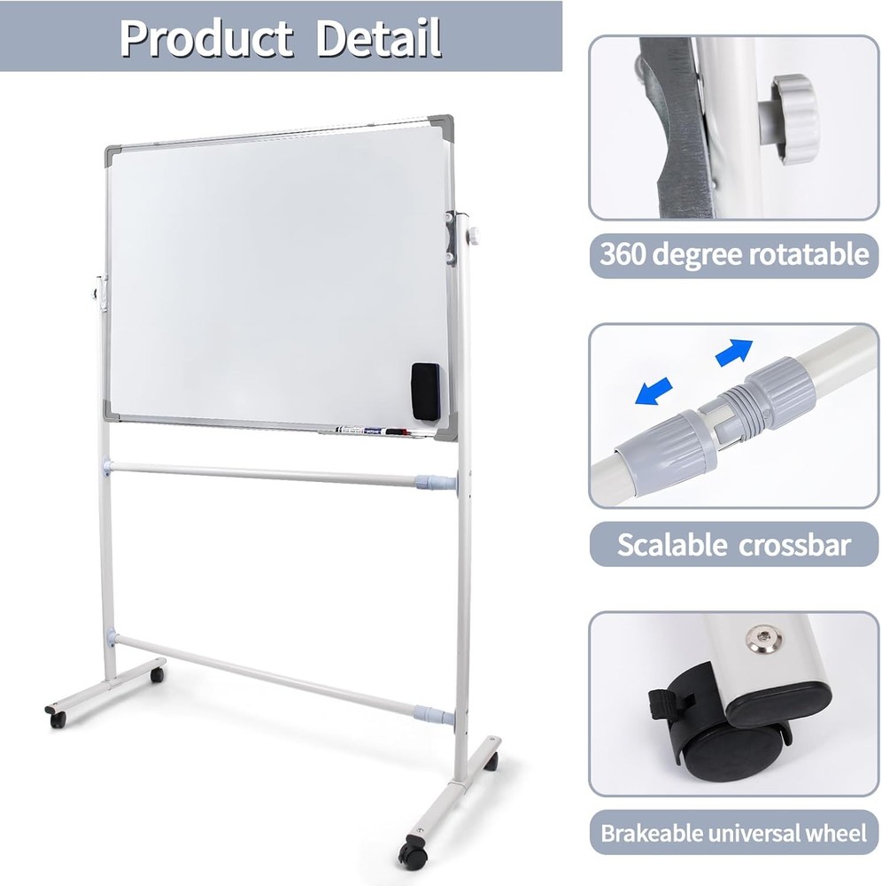 Whiteboard Easel Stand Only,Whiteboard Mounting Brackets, Adjustable Whiteboard