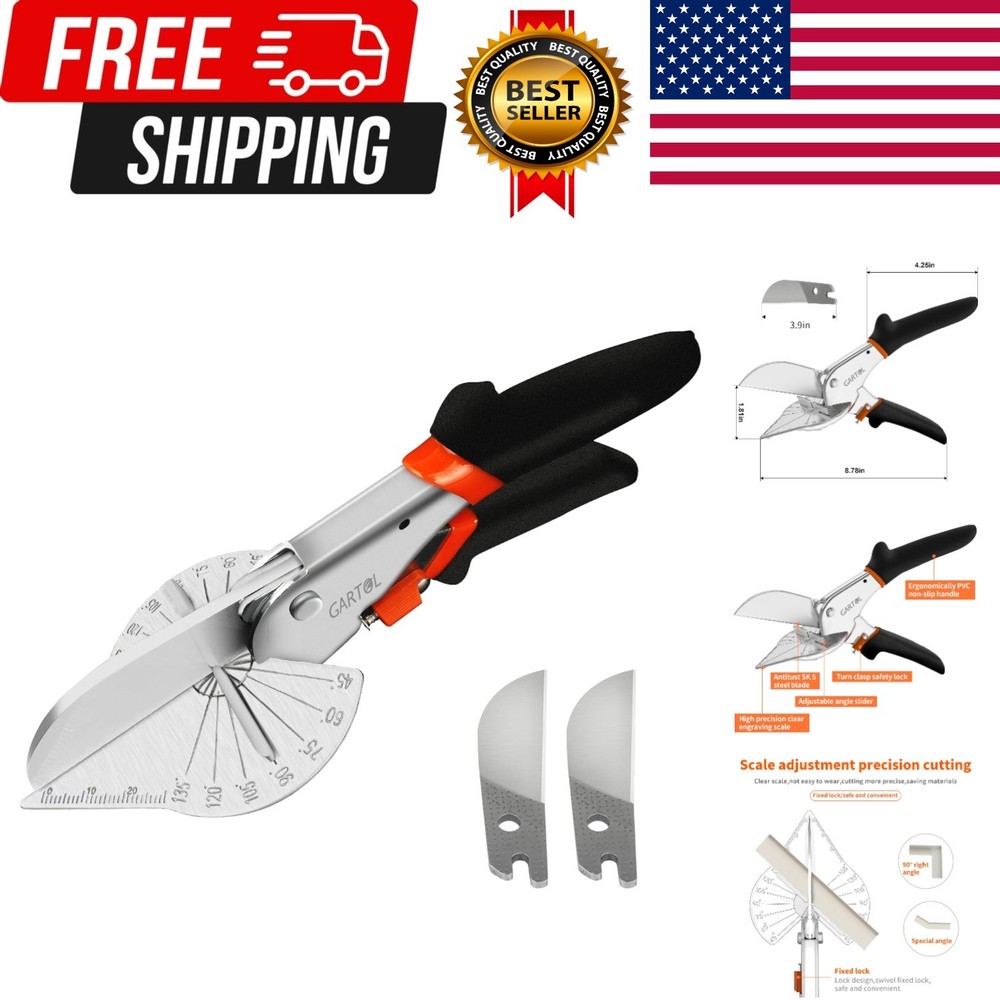 Miter Shears- Multifunctional Trunking Shears for Angular Cutting of Moulding...