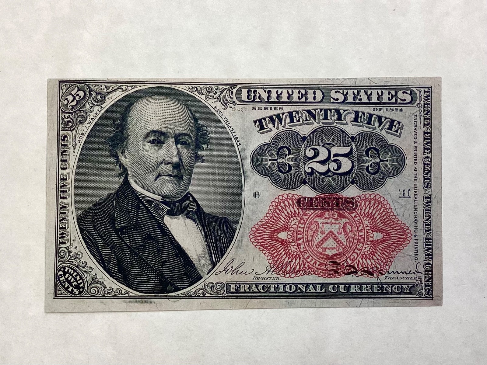~Fr 1309 - 25 CENTS FIFTH 5TH ISSUE US FRACTIONAL CURRENCY - WALKER