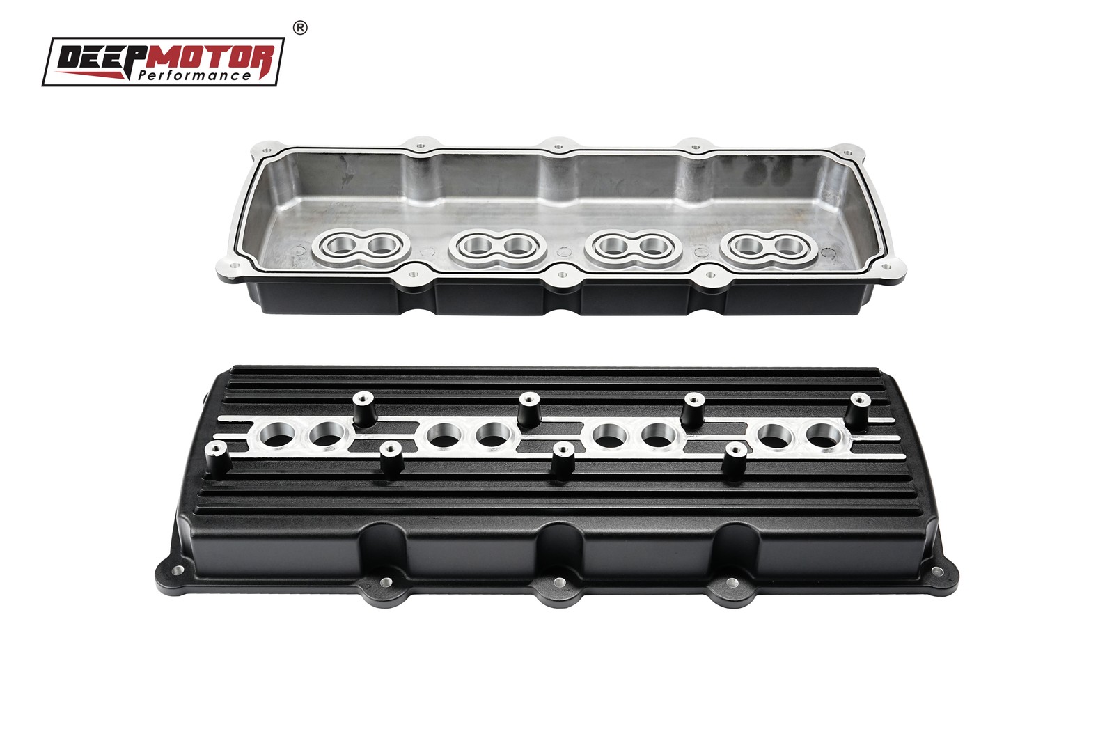 Deepmotor Aluminum Cast Valve Covers for Gen 3 III Hemi 5.7L 6.1L 6.4L Black