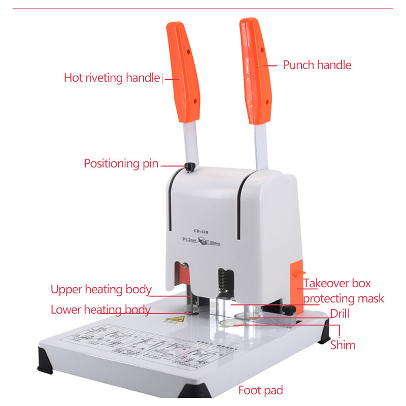 CD-310 Punch Binding Machine Rivet Tool Office Appliance Binding Machine Tool